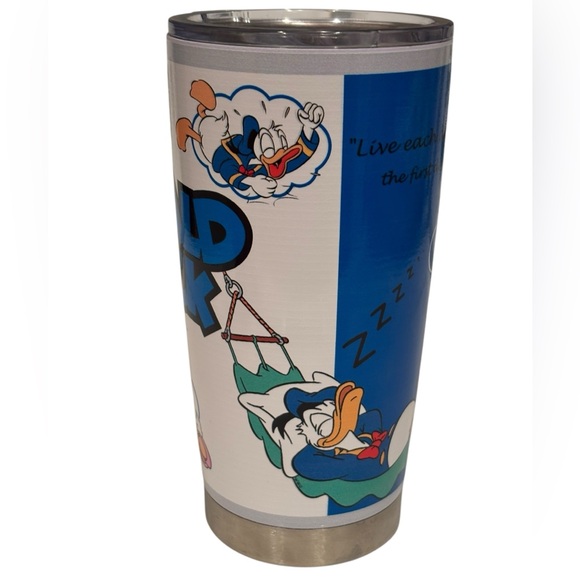Donald duck travel tumbler “ Live each day” message new - Picture 2 of 10